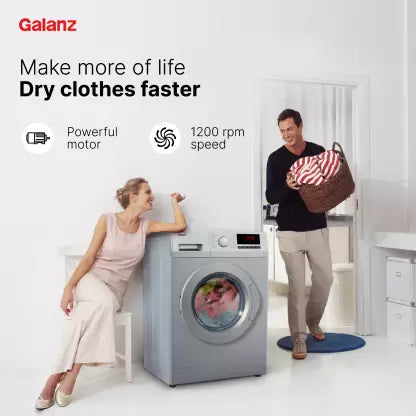 Galanz 7 kg Quick Wash Fully Automatic Front Load Washing Machine with In-built Heater Silver  (XQG70-F712DE)(OPEN BOX) Galanz 7 kg Quick Wash Fully Automatic Front Load Washing Machine with In-built Heater Silver  (XQG70-F712DE)(OPEN BOX)